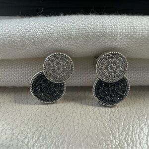 Dana Rebecca Designs Lauren Joy Silver and Black stud Earrings